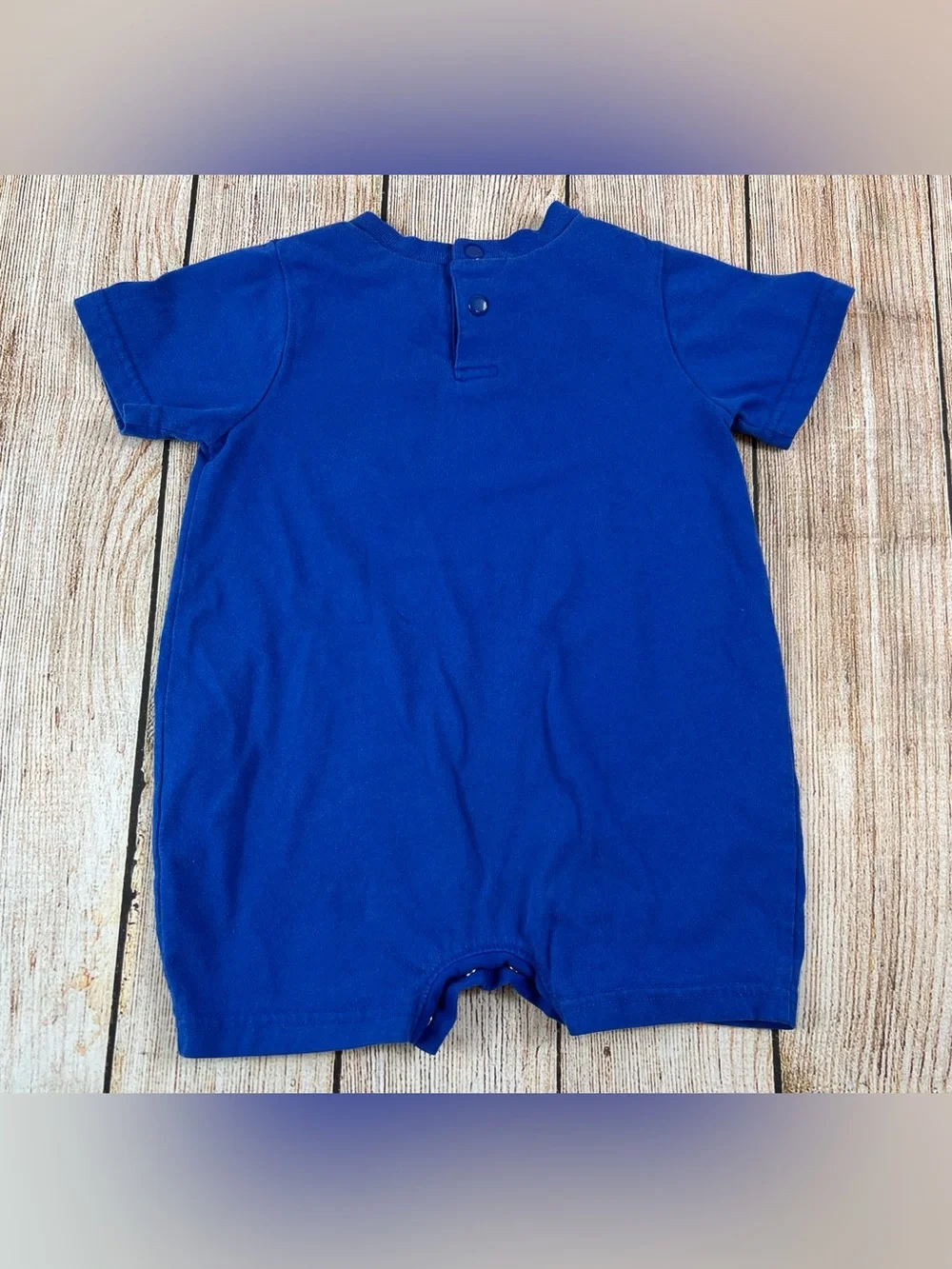Vintage Disney Winnie The Pooh Baby One Piece Outfit Blue Lazy Leaves Troop 24 M
